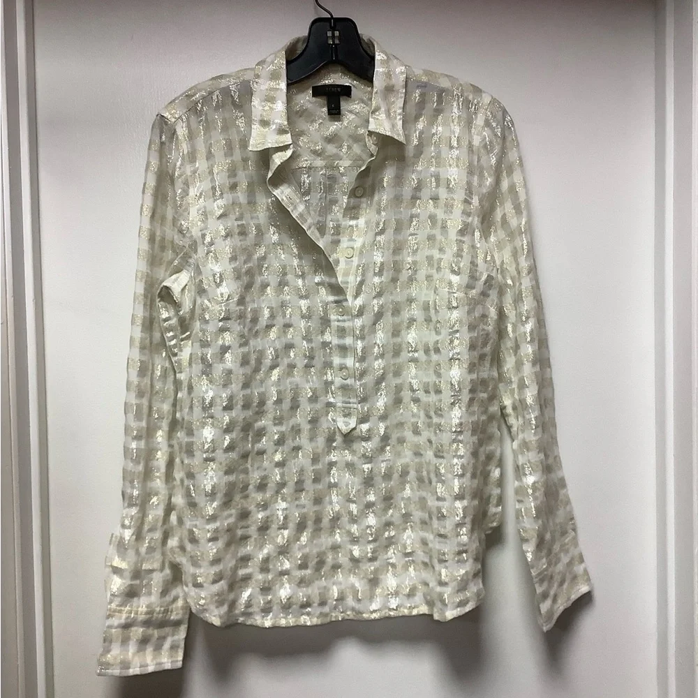 J. Crew Metallic Top